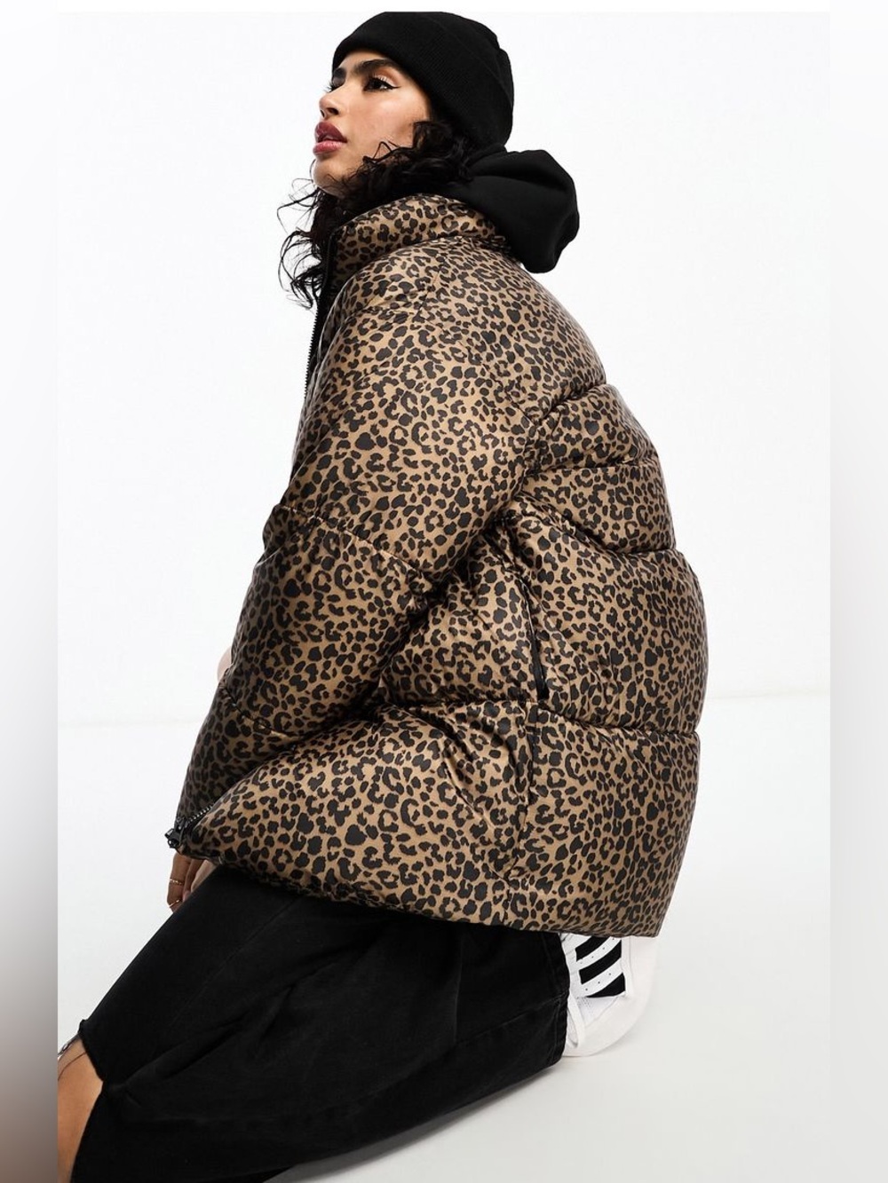 NWOT ASOS DESIGN Animal Print Puffer Jacket